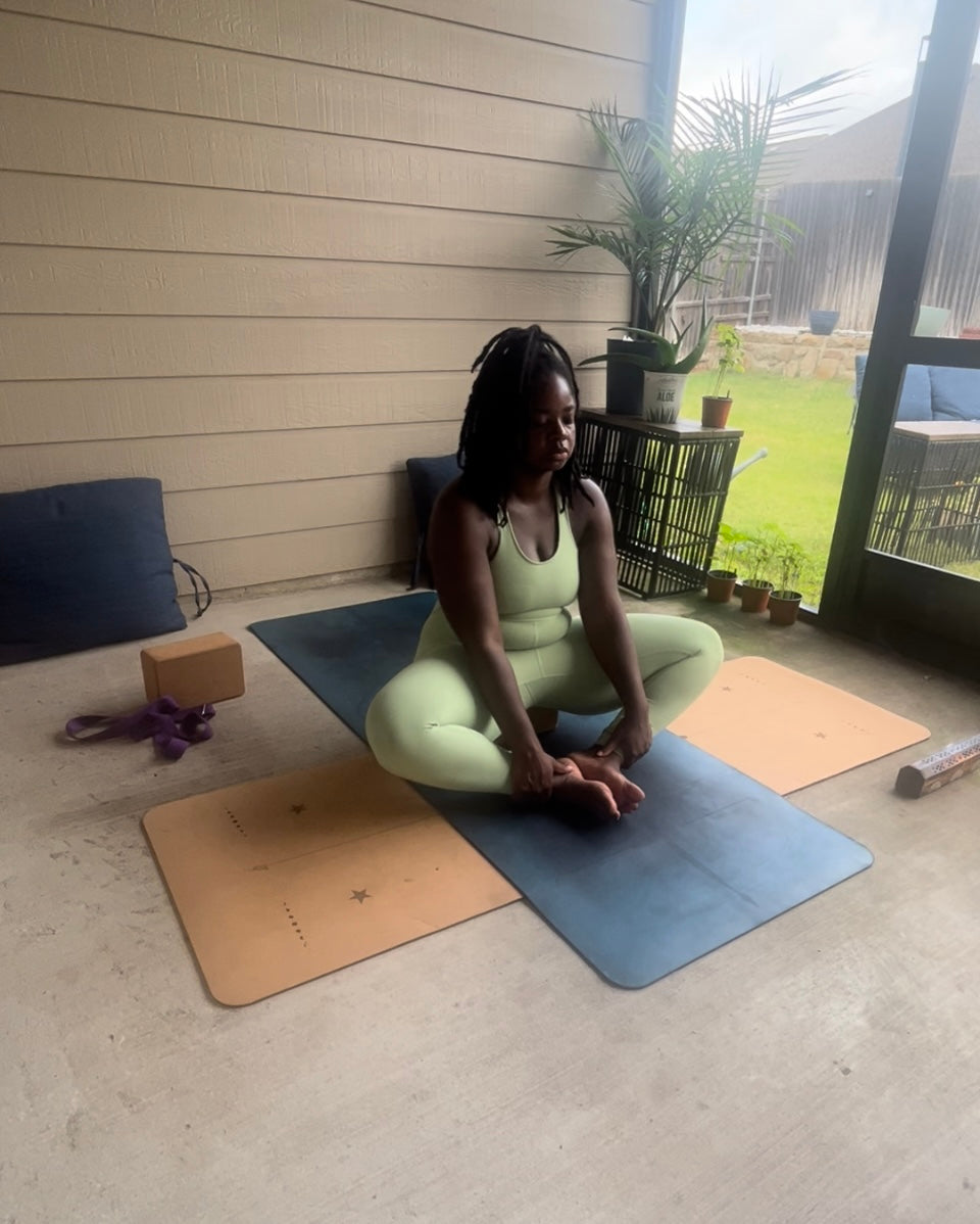 Tips for releasing stress through seated yoga meditation